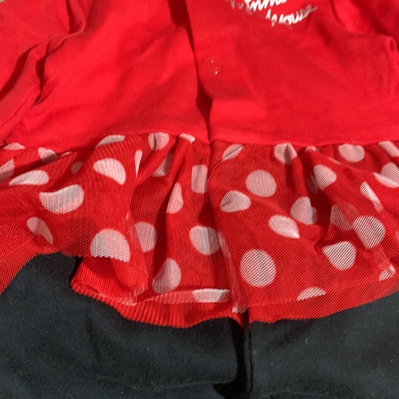 Disney Baby Onsie One Piece Red Black Minnie Mouse NB NewBorn - Picture 4 of 16